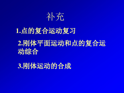 刚体平面运动和点的复合运动综合b分解