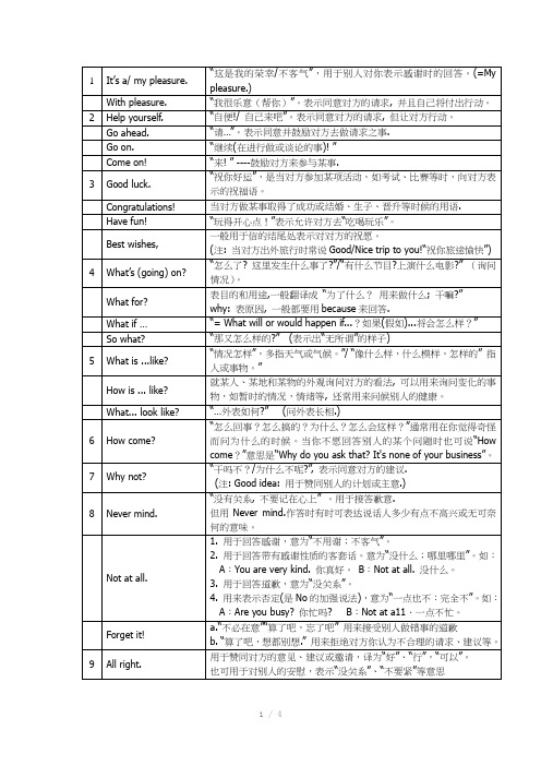 高考常考情景对话整理