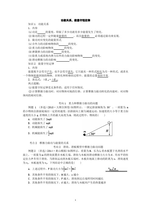 功能关系