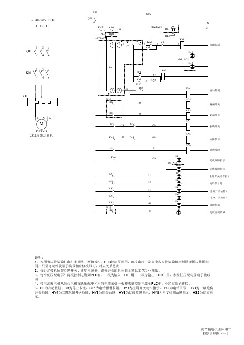 皮带输送机主回路二控制原理图(第5页)