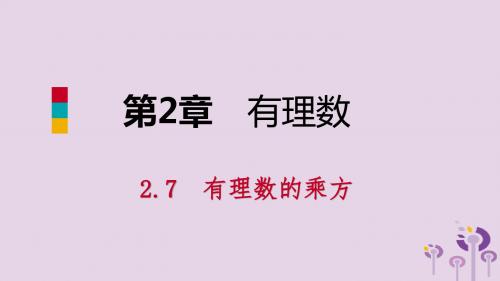 七年级数学上册 第二章 有理数 2.7 有理数的乘方 2.7.