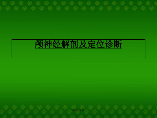 颅神经解剖及功能定位 ppt课件