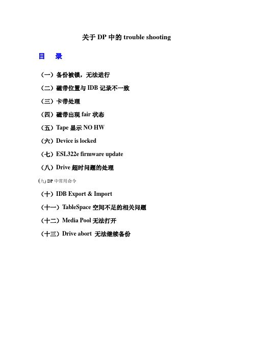 常见DP问题中的trouble shooting