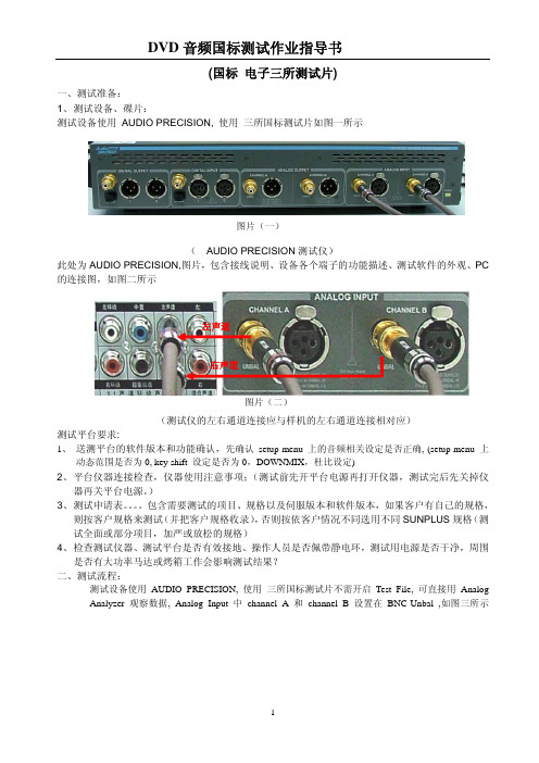 AUDIO国标测试SOP