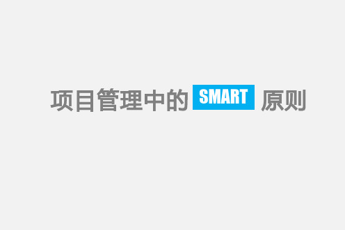 企业项目管理中的SMART原则