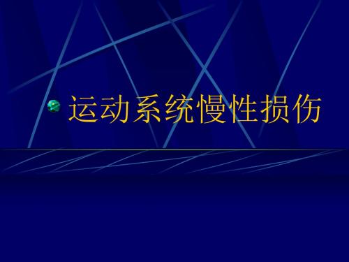 运动系统慢性损伤ppt课件