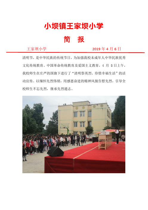 清明 祭英烈活动简报