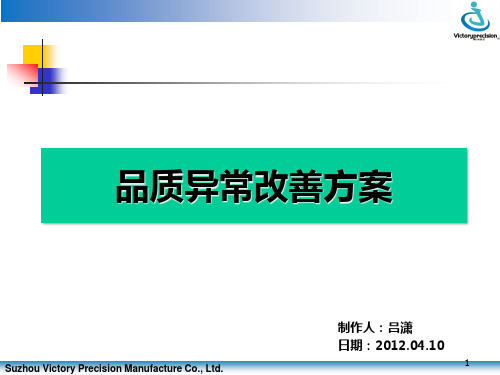 品质改善专案报告PPT课件