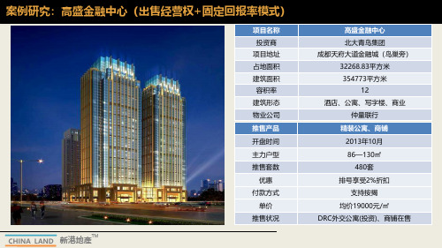 【精品报告】返租销售模式案例