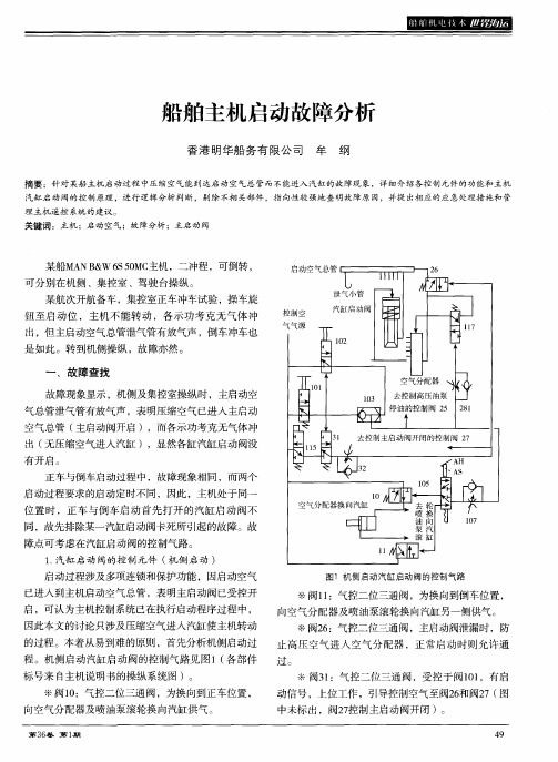 船舶主机启动故障分析-船舶主机失灵的原因