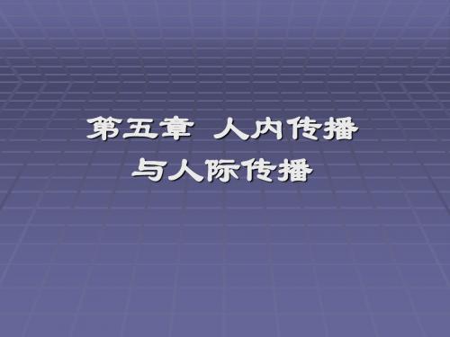 第五章 人内传播与人际传播