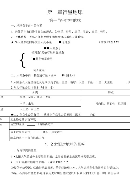 (完整word)人教版高一地理必修一知识点总结,推荐文档