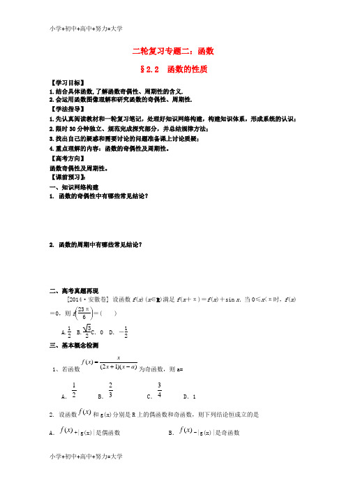 配套K12高考数学二轮复习 函数 2.函数的性质学案 理