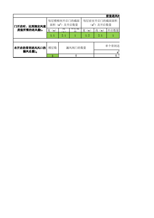 加压送风量计算