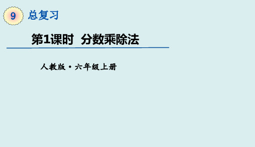 六年级上册数学课件-总复习——分数乘除法 (共13张PPT)人教版