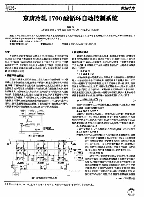 京唐冷轧1700酸循环自动控制系统