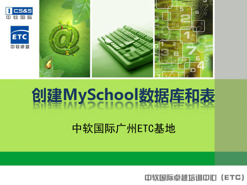 创建MySchool数据库和表