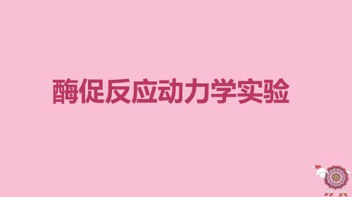 酶促反应动力学实验讲解