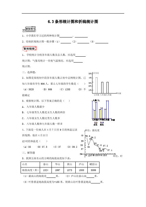 6.3条形统计图和折线统计图