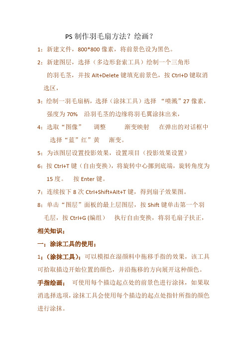 PS制作羽毛扇方法