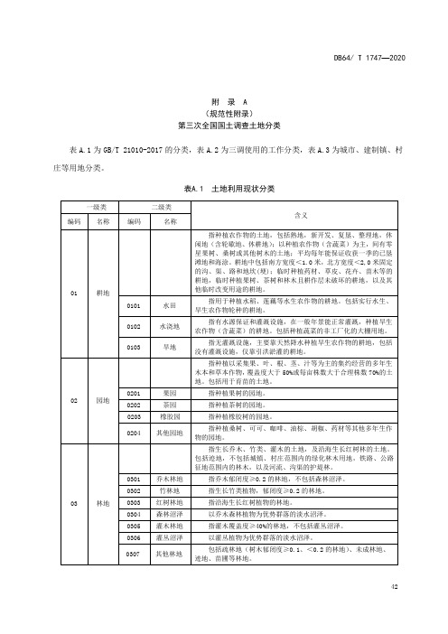 第三次全国国土调查土地、工作分类、图示