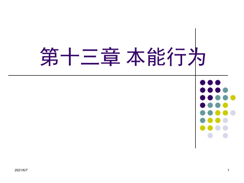 13-第十三章-本能行为PPT课件