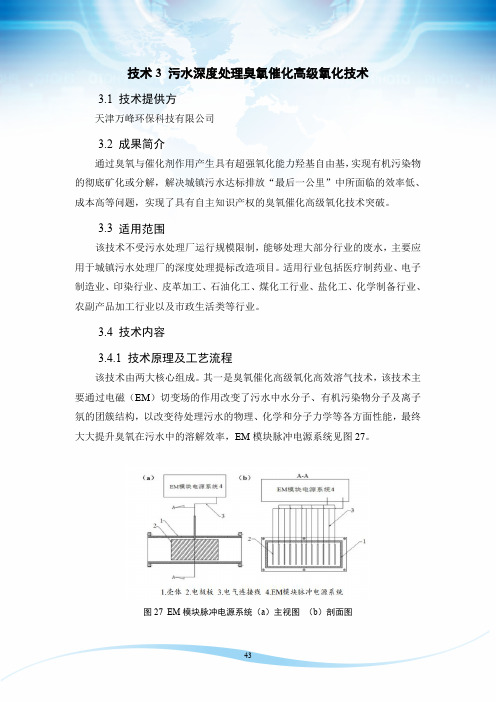 污水深度处理臭氧催化高级氧化技术