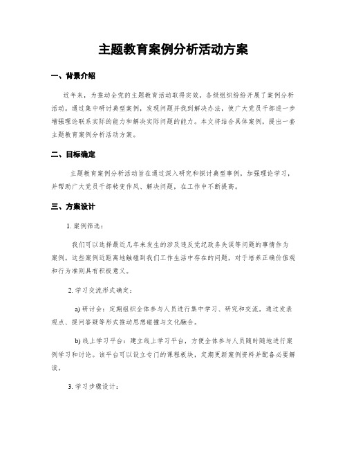 主题教育案例分析活动方案