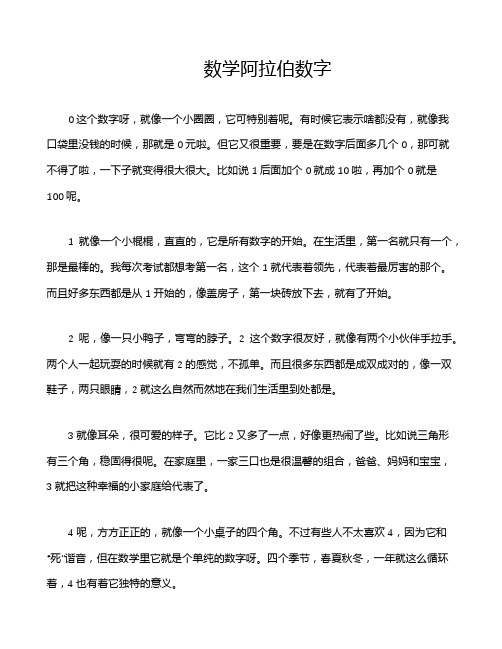 数学阿拉伯数字