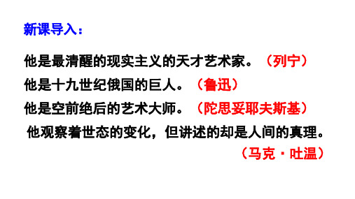 第8课《列夫 托尔斯泰》课件+2024—2025学年统编版语文八年级上册