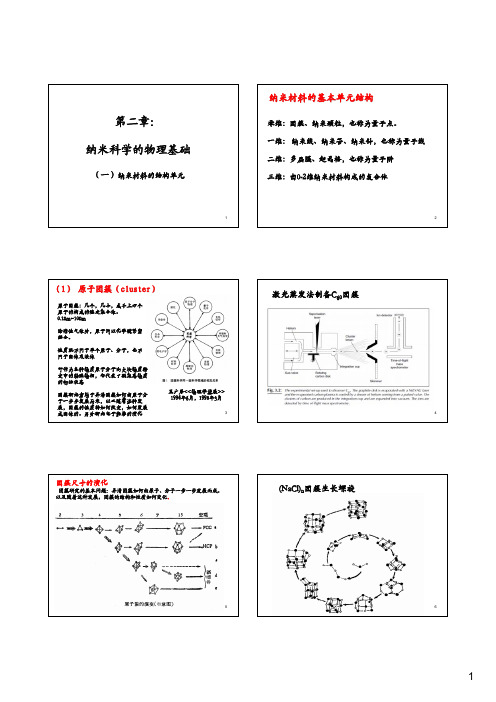 东南大学纳米物理：3.纳米结构的基本单元