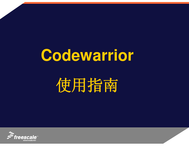 Codewarrior使用指南