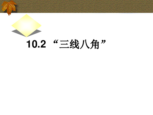 (课件)10.2三线八角