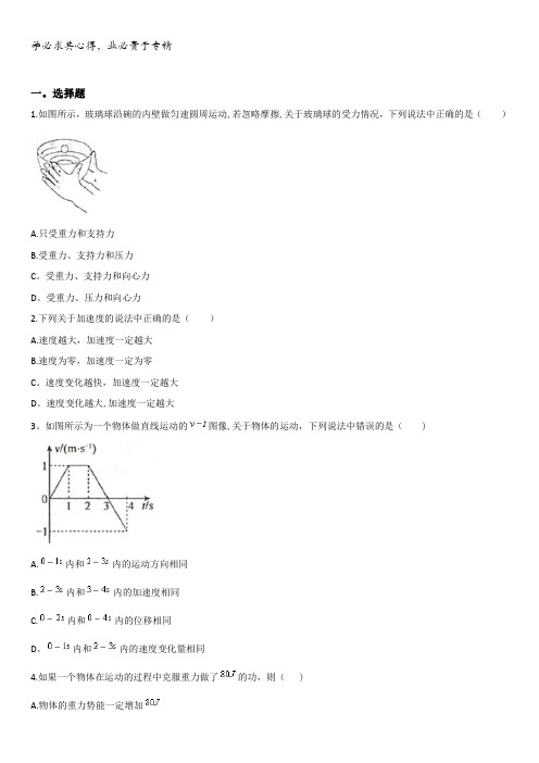 北京市朝阳区2018届高三上学期期中考试物理试题含答案