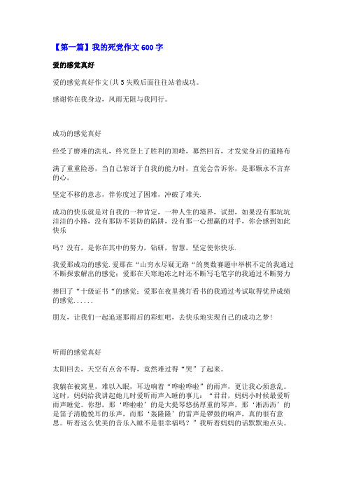 我的死党作文600字