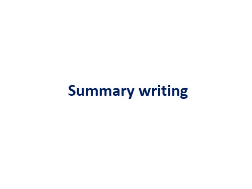 (5)Summary writing