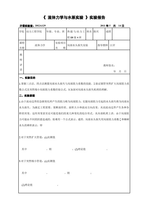 流体力学实验4.