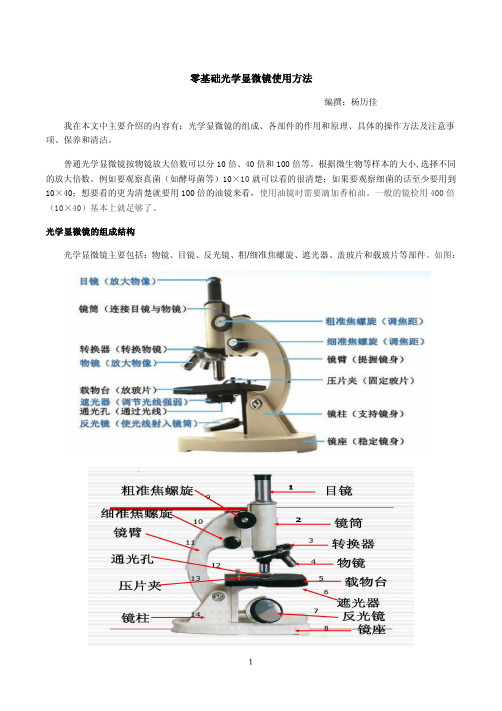 零基础光学显微镜使用方法