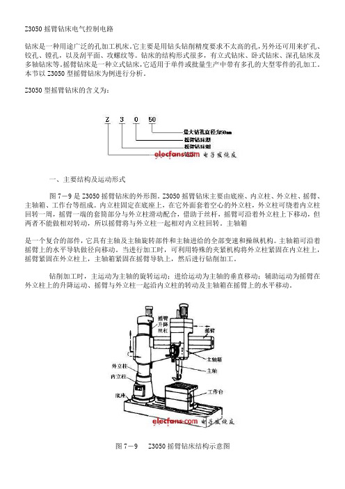 Z3050摇臂钻床电气控制电路