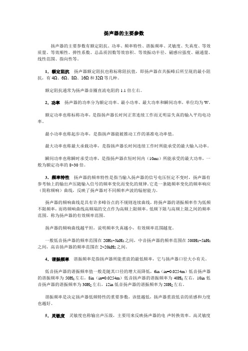 扬声器的主要参数 (1)