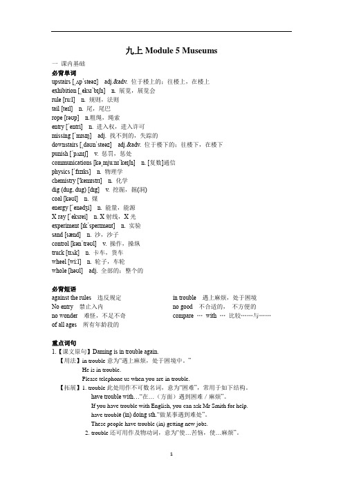 初中英语 外研版九上Module5重要词句讲解+习题 有答案