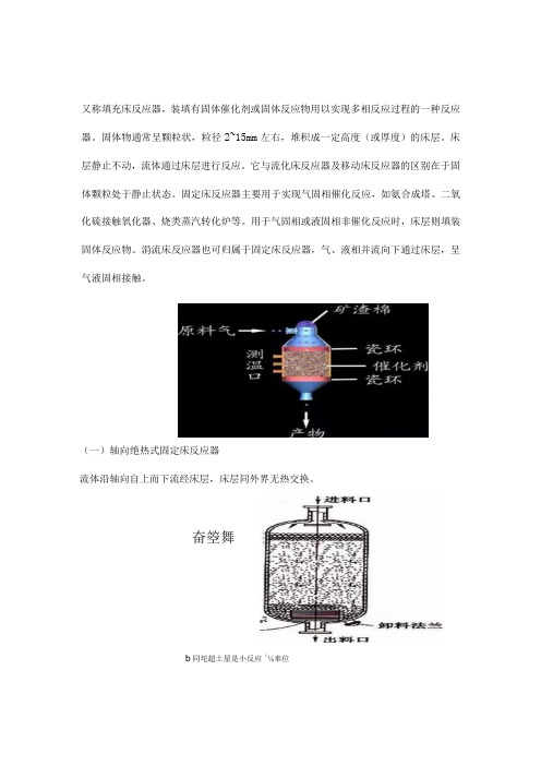 固定床反应器结构和工作原理