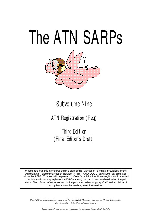 The ATN SARPs.ed3vol9-Registration (REG)