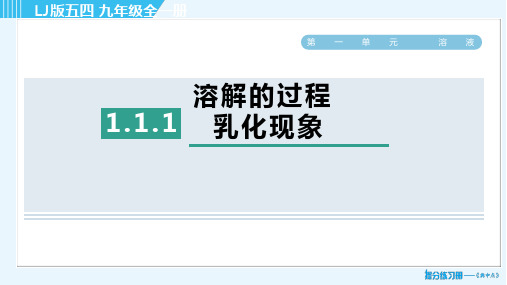 2022秋鲁教五四九年级化学全册 典中点 第1单元 习题课件