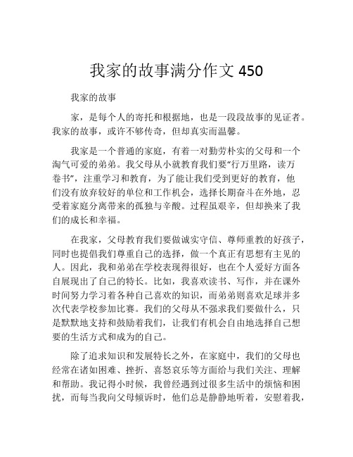 我家的故事满分作文450