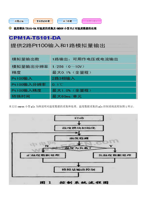 OMRON模拟量应用TS101