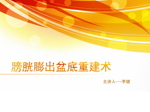 膀胱膨出盆底重建术