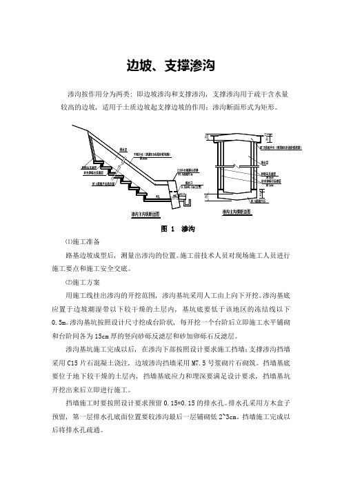 边坡、支撑渗沟施工