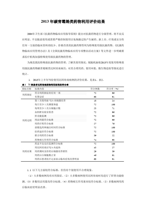 (完整word版)碳青霉烯类评价及整改措施