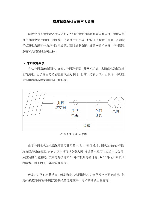 深度解读光伏发电五大系统